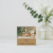 Aangepaste fotohomepage vierkante visitekaartje (Staand voorkant)