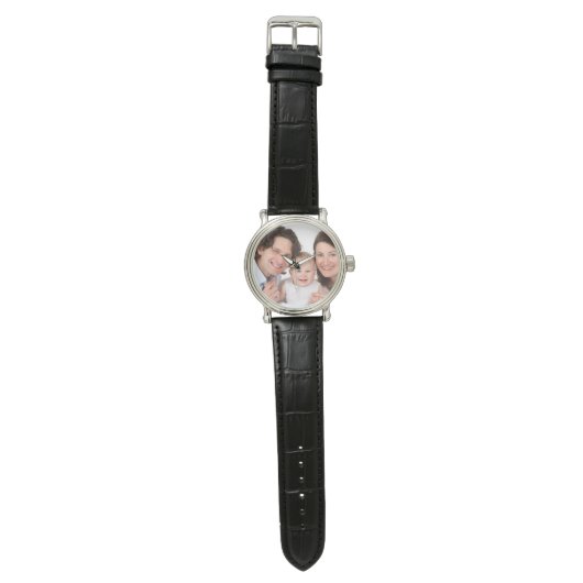 Aangepaste fotohorloge Gepersonaliseerd horloge (Vlak)