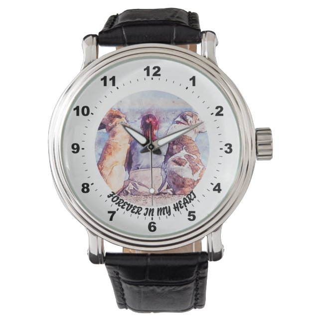 AANGEPASTE FOTOHORLOGE MET GEPERSONALISEERD BERICH HORLOGE (Voorkant)