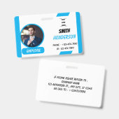 Aangepaste fotoidentificatiekaart Badge met koord (Voor- en achterkant)