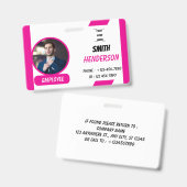 Aangepaste fotoidentificatiekaart Badgekoord Badge (Voor- en achterkant)