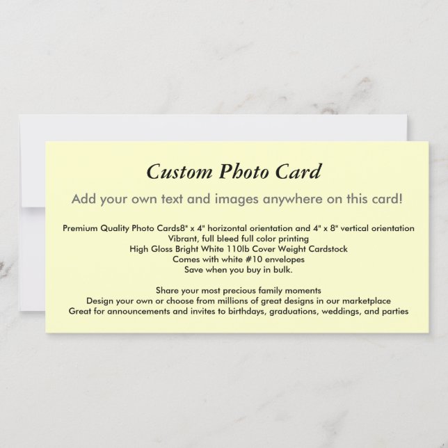 Aangepaste fotokaart (Voorkant)