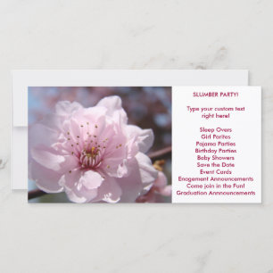 Aangepaste fotokaart aankondiging feest bloesems