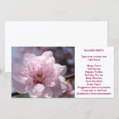 Aangepaste fotokaart aankondiging feest bloesems (Voorkant / Achterkant)
