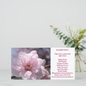 Aangepaste fotokaart aankondiging feest bloesems (Staand voorkant)