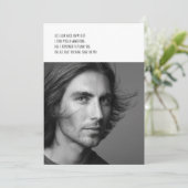 Aangepaste fotokaart met tekst bedankkaart (Staand voorkant)