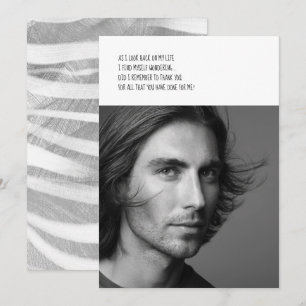 Aangepaste fotokaart met tekst bedankkaart