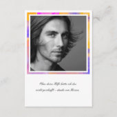 Aangepaste fotokaart met tekst informatiekaartje (Voorkant)