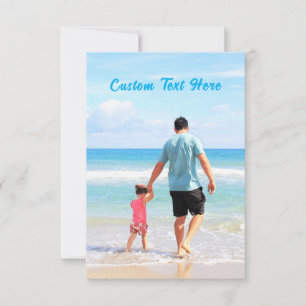 Aangepaste fotokaart met uw foto's en tekst notitiekaartje