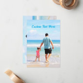 Aangepaste fotokaart met uw foto's en tekst notitiekaartje (Voorkant / Achterkant in situ)