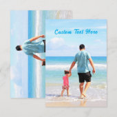 Aangepaste fotokaart met uw foto's en tekst notitiekaartje (Voorkant / Achterkant)