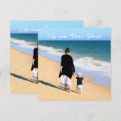 Aangepaste fotokaart met uw foto's en tekst notitiekaartje (Voorkant / Achterkant)