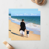 Aangepaste fotokaart met uw foto's en tekst notitiekaartje (Voorkant / Achterkant in situ)