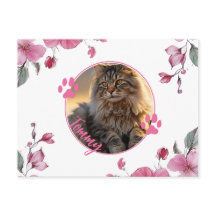 Aangepaste fotokaart van huisdier met naam – Bloem