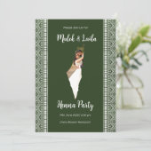 Aangepaste fotokaart van Palestina Groen Henna-bor Kaart (Staand voorkant)