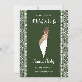 Aangepaste fotokaart van Palestina Groene Henna-bo Kaart