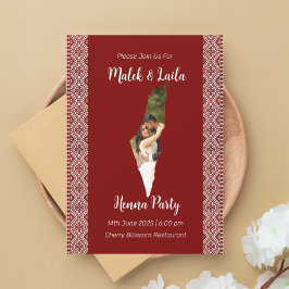 Aangepaste fotokaart van Palestina Rode Henna-bord Kaart