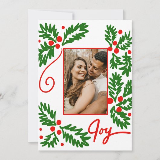 Aangepaste fotokaart voor prettige kerst (Voorkant)