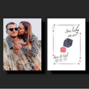 Aangepaste fotokaart voor Valentijnsdag-cadeau Contactkaartje