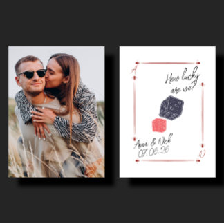 Aangepaste fotokaart voor Valentijnsdag-cadeau Contactkaartje