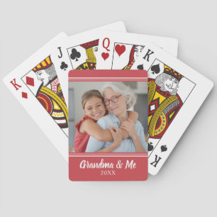Aangepaste fotokaarten met scripttekst pokerkaarten