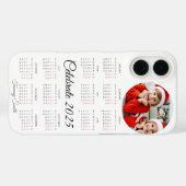 Aangepaste fotokalender 2025 Case-Mate iPhone case (Achterkant (horizontaal))
