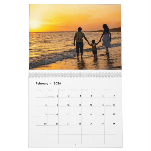 Aangepaste fotokalender 2025 | Eigen Tekst Kalender (Feb 2026)