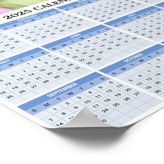 Aangepaste fotokalender 2025 poster (Hoek)