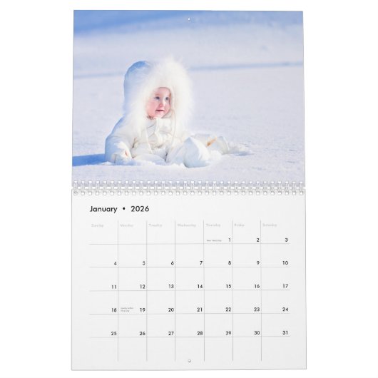 Aangepaste fotokalender 2026 | Tekst bewerkbaar ja Kalender (Jan 2026)