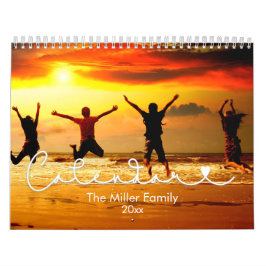 Aangepaste fotokalender, bewerkbare agenda kalender