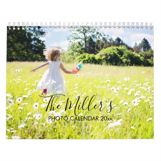 Aangepaste fotokalender, bewerkbare agenda kalender (Hoes)