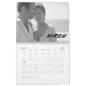 Aangepaste fotokalender, bewerkbare agenda kalender (Mar 2026)