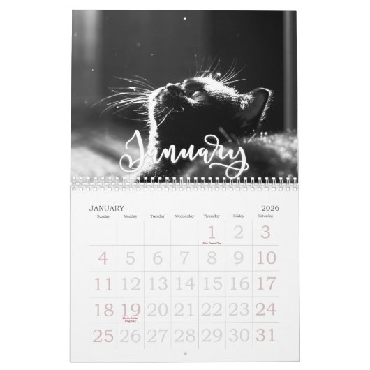 Aangepaste fotokalender, bewerkbare agenda kalender (Jan 2026)