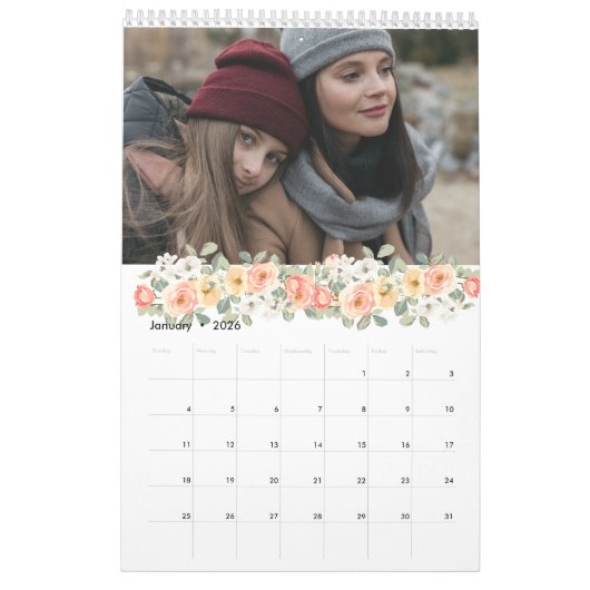 Aangepaste fotokalender Eenvoudige Creëer Kalender (Jan 2026)
