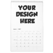 Aangepaste fotokalender – Gepersonaliseerd Familie Kalender (Mar 2027)