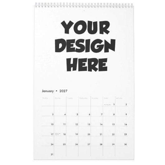 Aangepaste fotokalender – Gepersonaliseerd Familie Kalender (Jan 2027)