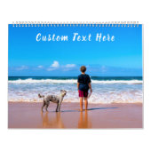 Aangepaste fotokalender Gift uw foto's en tekst Kalender (Hoes)