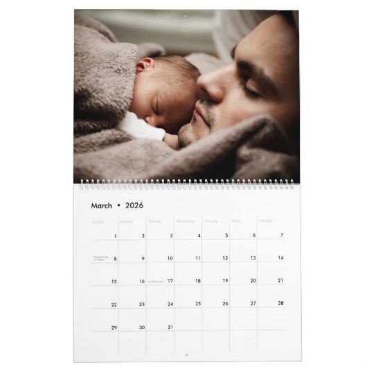 Aangepaste fotokalender kalender (Mar 2026)