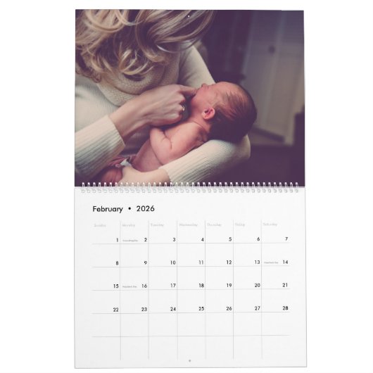 Aangepaste fotokalender kalender (Feb 2026)