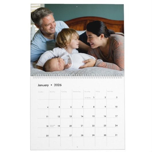 Aangepaste fotokalender kalender (Jan 2026)