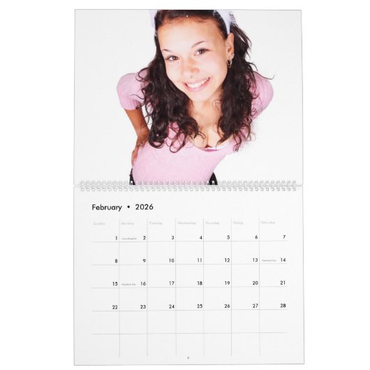 Aangepaste fotokalender kalender (Feb 2026)