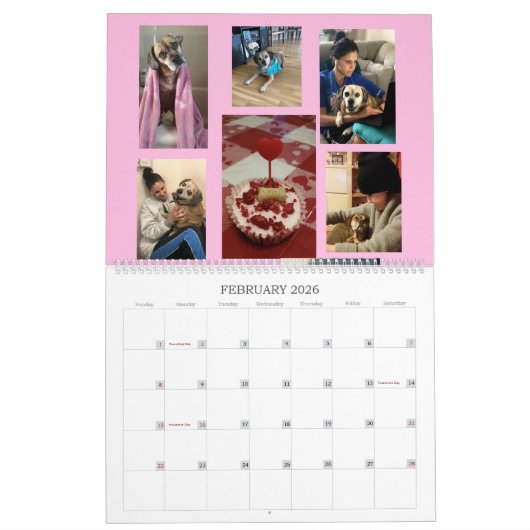 Aangepaste fotokalender kalender (Feb 2026)