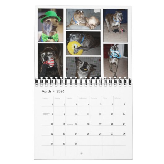 Aangepaste fotokalender kalender (Mar 2026)