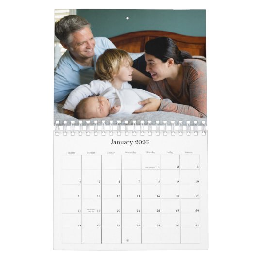 Aangepaste fotokalender kalender (Jan 2026)