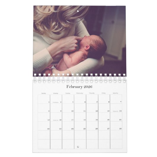 Aangepaste fotokalender kalender (Feb 2026)