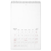 Aangepaste fotokalender kalender (Mar 2027)