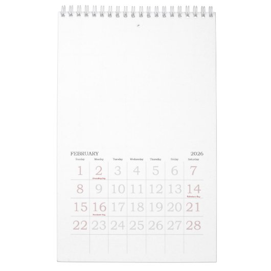 Aangepaste fotokalender kalender (Feb 2026)