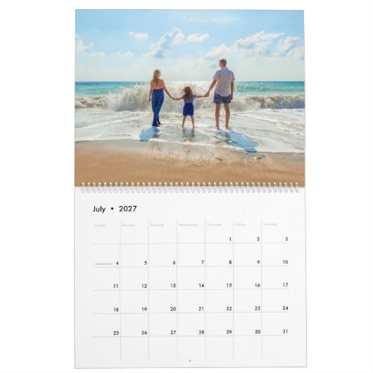 Aangepaste fotokalender met jouw foto's kalender (Jul 2027)