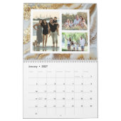 Aangepaste fotokalender Mooie Glitter Agate Kalender (Jan 2027)