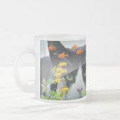 Aangepaste fotokat peerin vistank matglas koffiemok (Links)